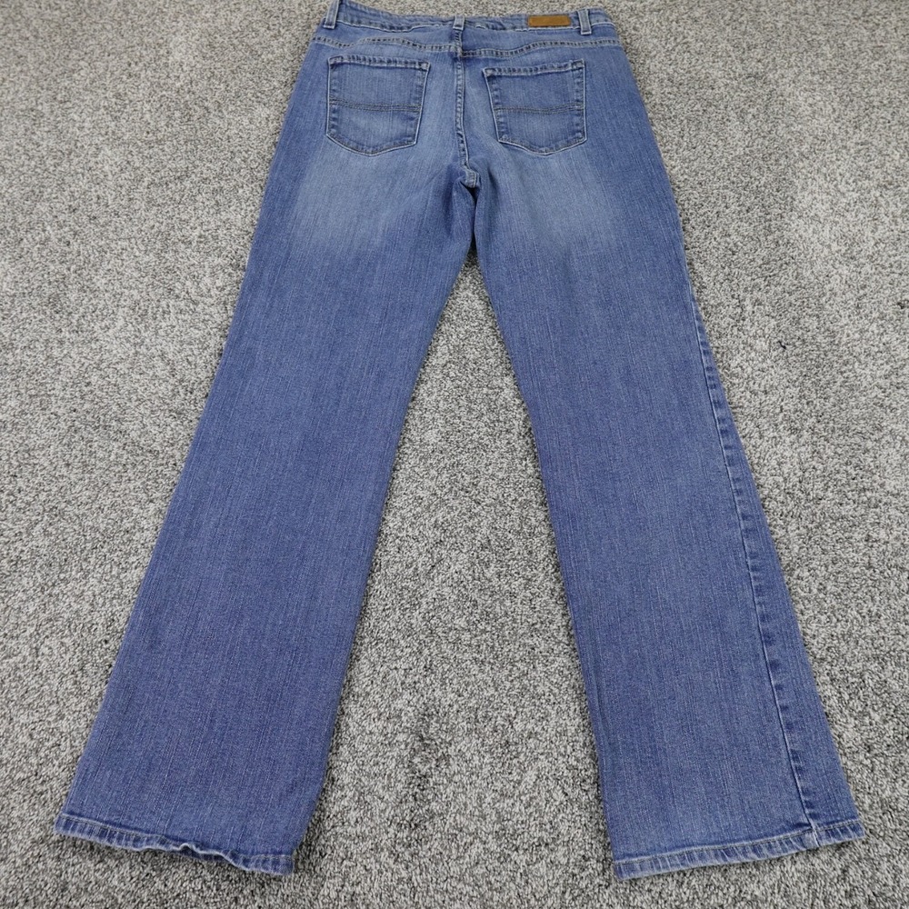Tommy Hilfiger Jeans Womens 10 Dark Blue Denim Pants Flare Boot Stretch Fade Y2K - Picture 11 of 14